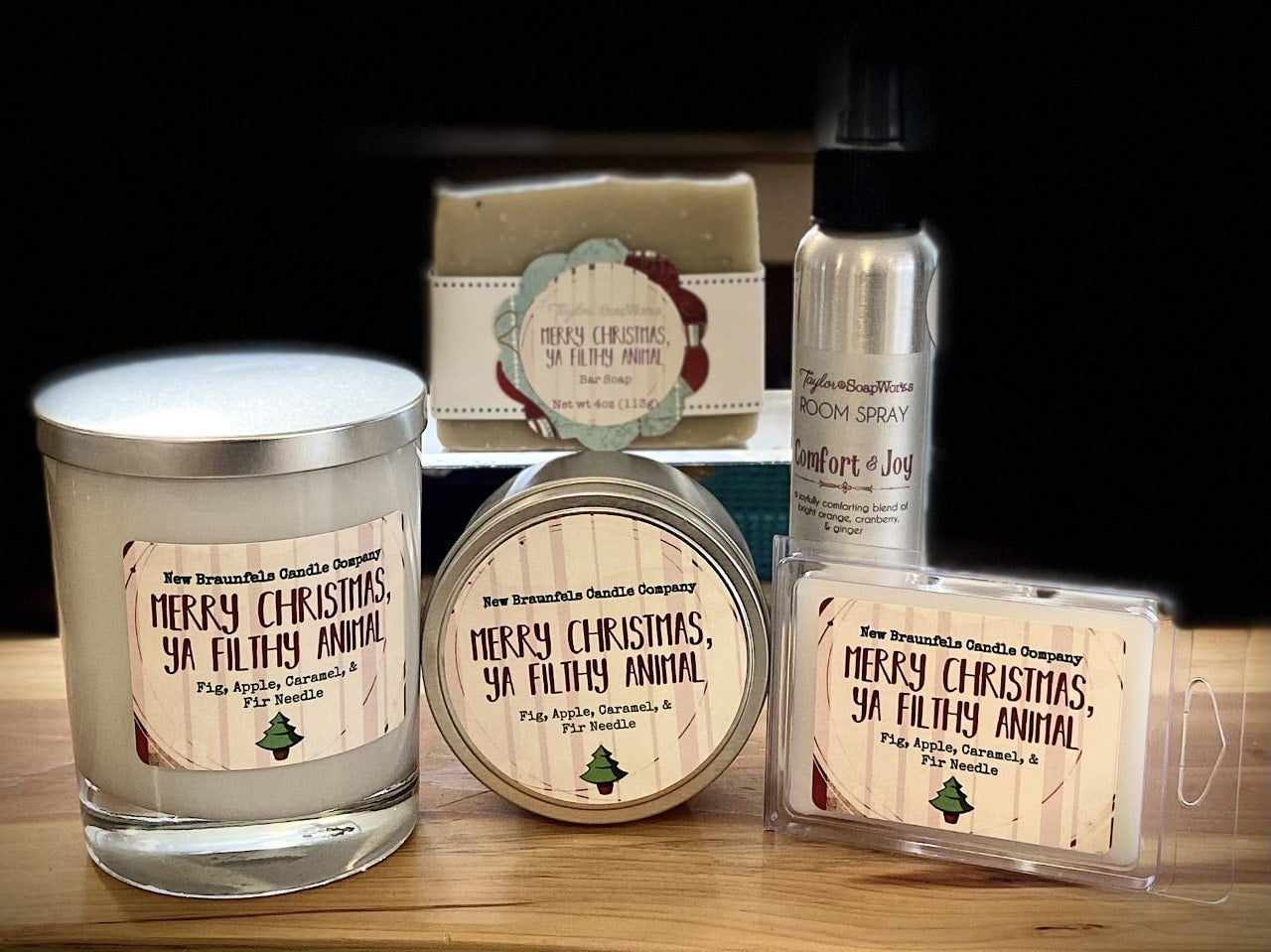 Merry Christmas Ya Filthy Animal Candle New Braunfels Candle Company